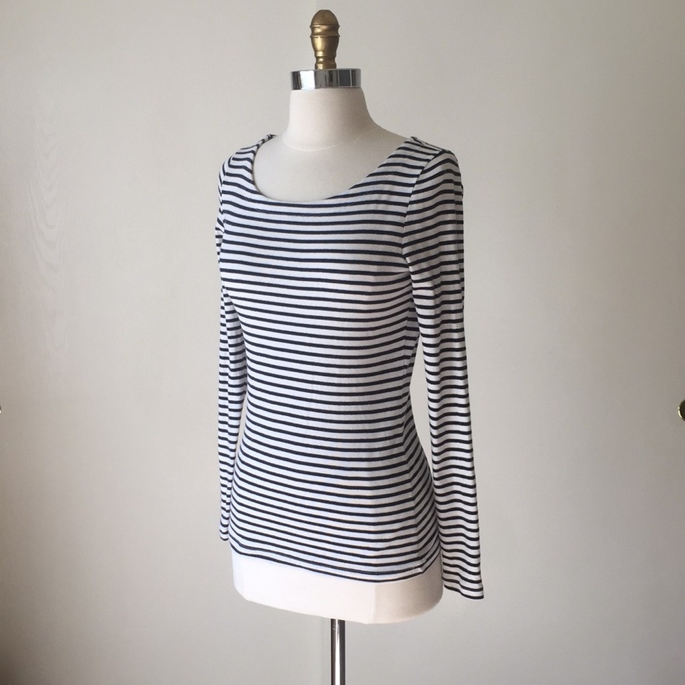Banana Republic Striped Knit Breton Top